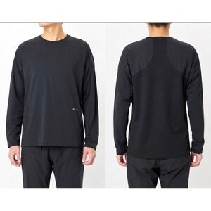 Goldwin Japan Technical Performance L/S‎ Shirt large Black Minimalist Activewear